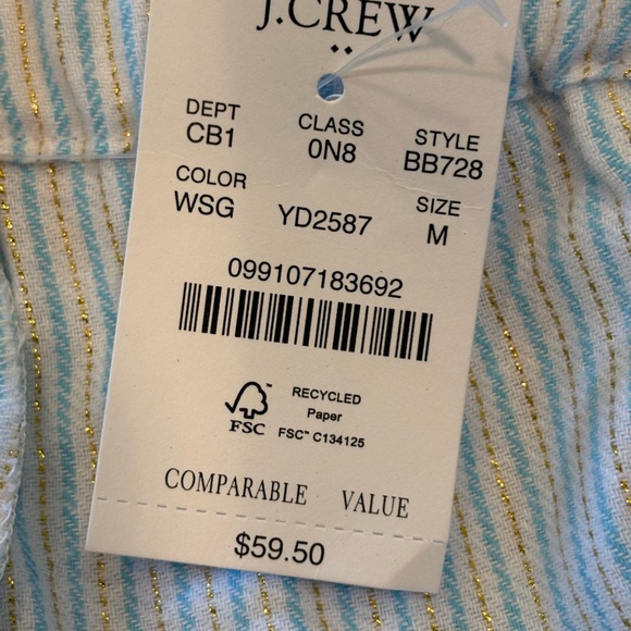 Women's J Crew Striped  Flannel Pajama Pants Size Medium NWT - Picture 5 of 7